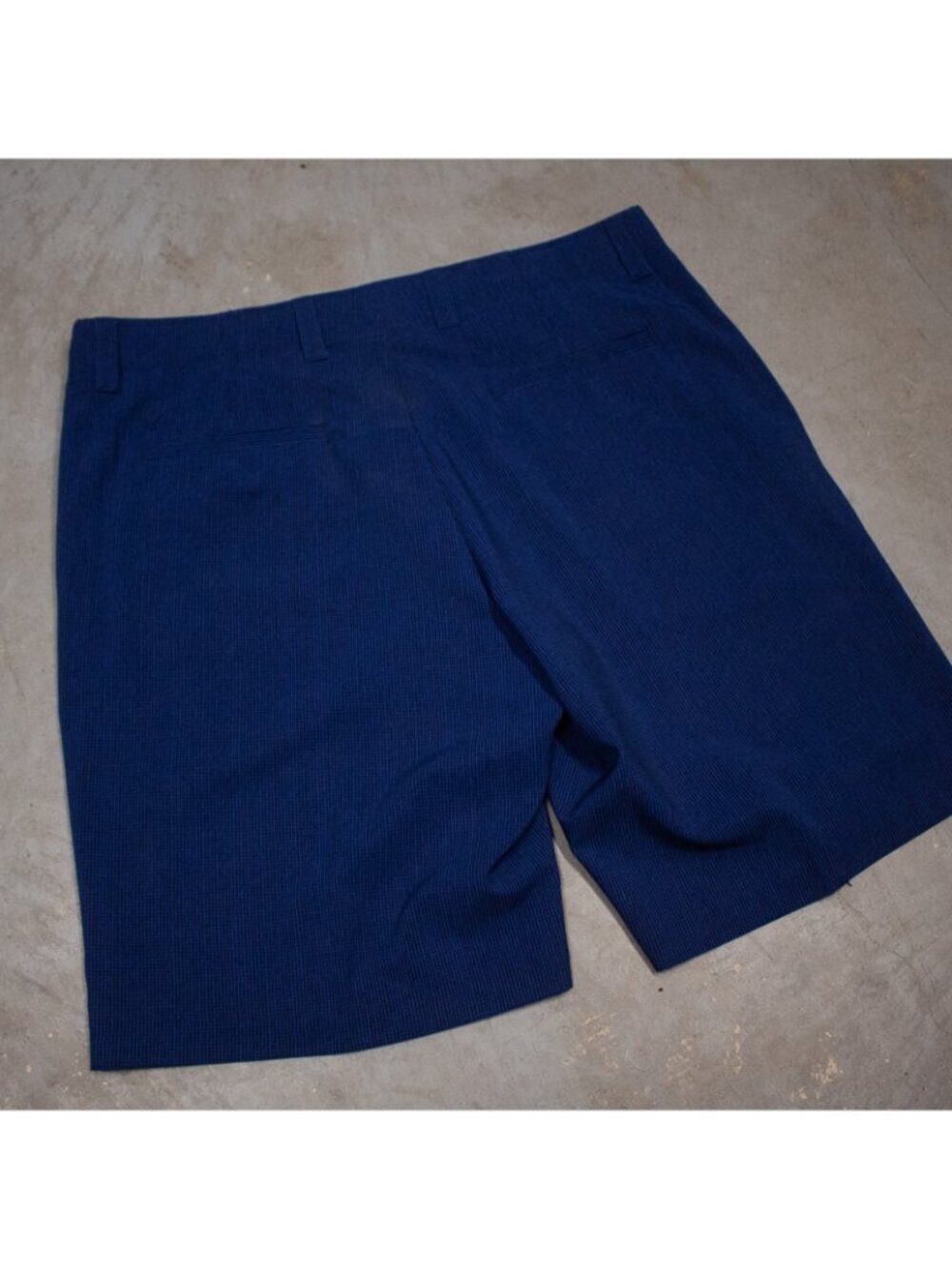 Callaway Golf Shorts Micro Check High Rise Blue Stretch 38" - Picture 6 of 7